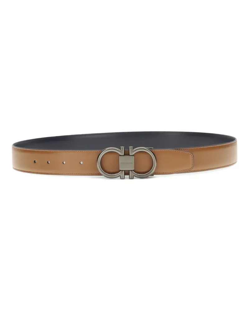 Ferragamo Gancini reversible belt - Braun Braun
