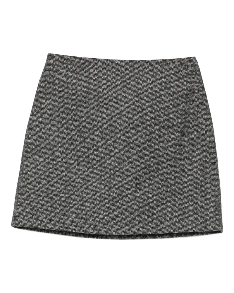Blazé Milano Minirock mit Fischgrätenmuster - Grau Grau