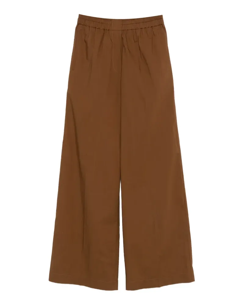 forte_forte elasticated-waistband trousers - Braun Braun