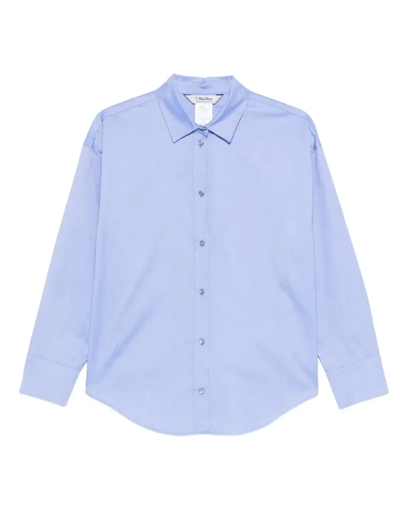Max Mara Geknöpftes Ateneo Hemd - Blau Blau