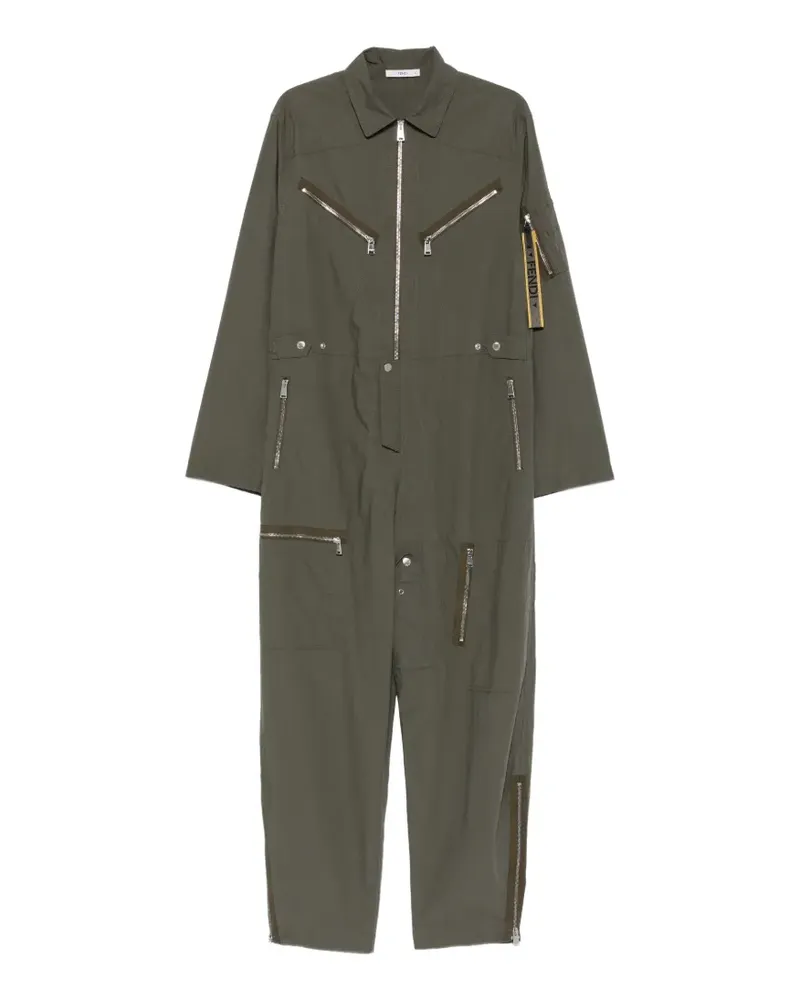 Fendi Parachute Jumpsuit aus Canvas - Grün Grün