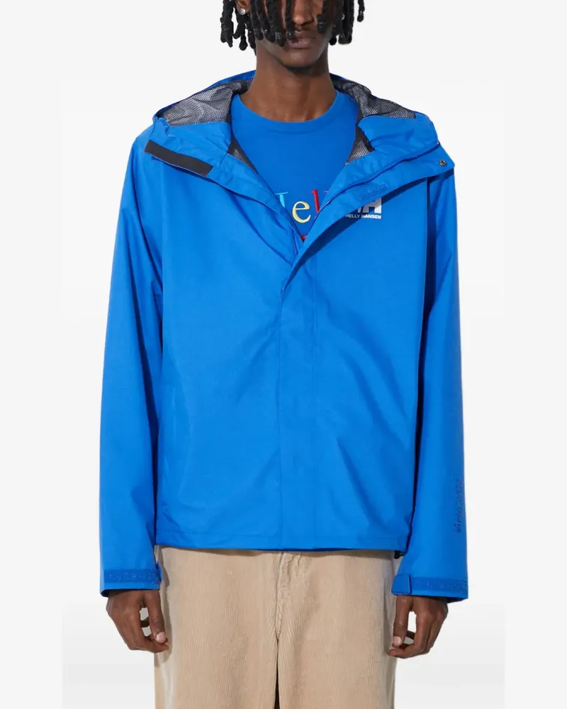 Helly Hansen hooded logo-detail jacket - Blau Blau