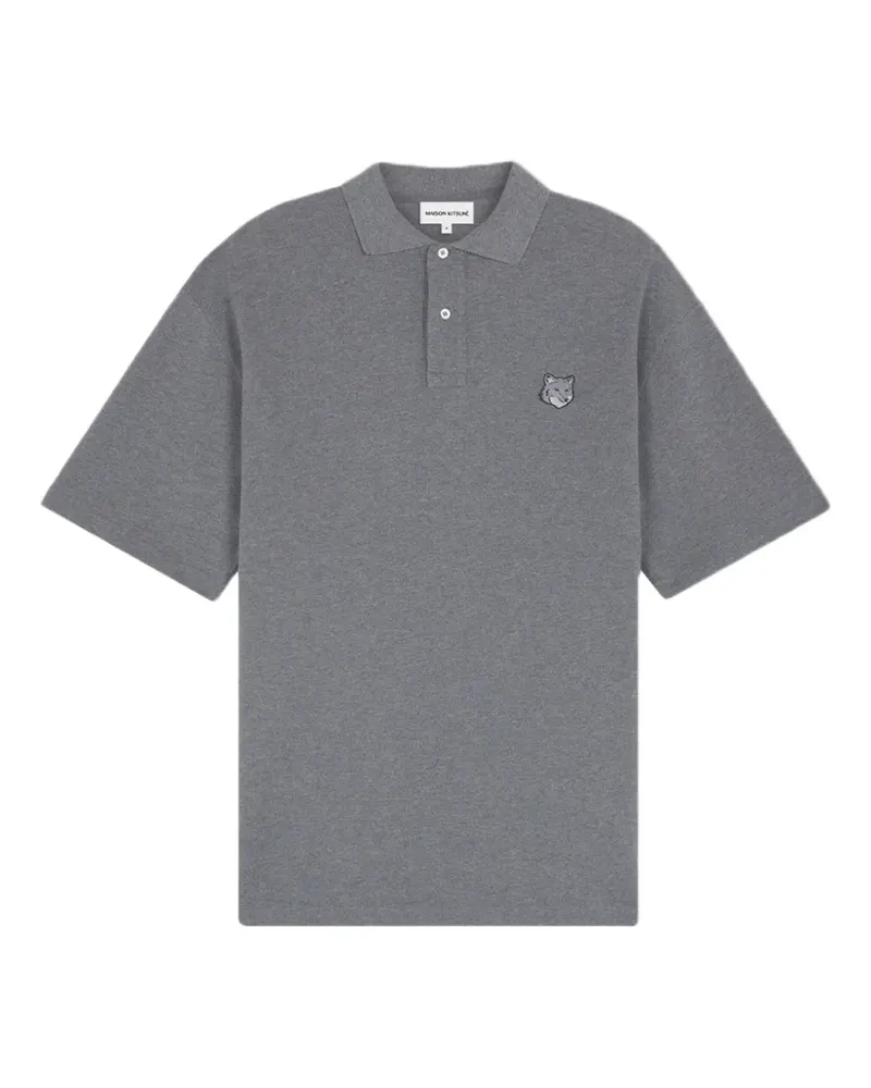 Kitsuné fox-motif polo shirt - Grau Grau