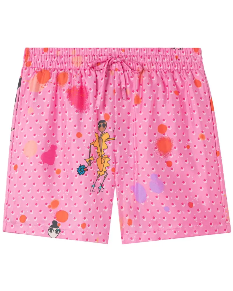 AZ FACTORY Shorts mit Kordelzug Rosa