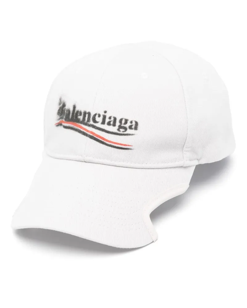 Balenciaga Political Campaign Baseballkappe - Weiß Weiß