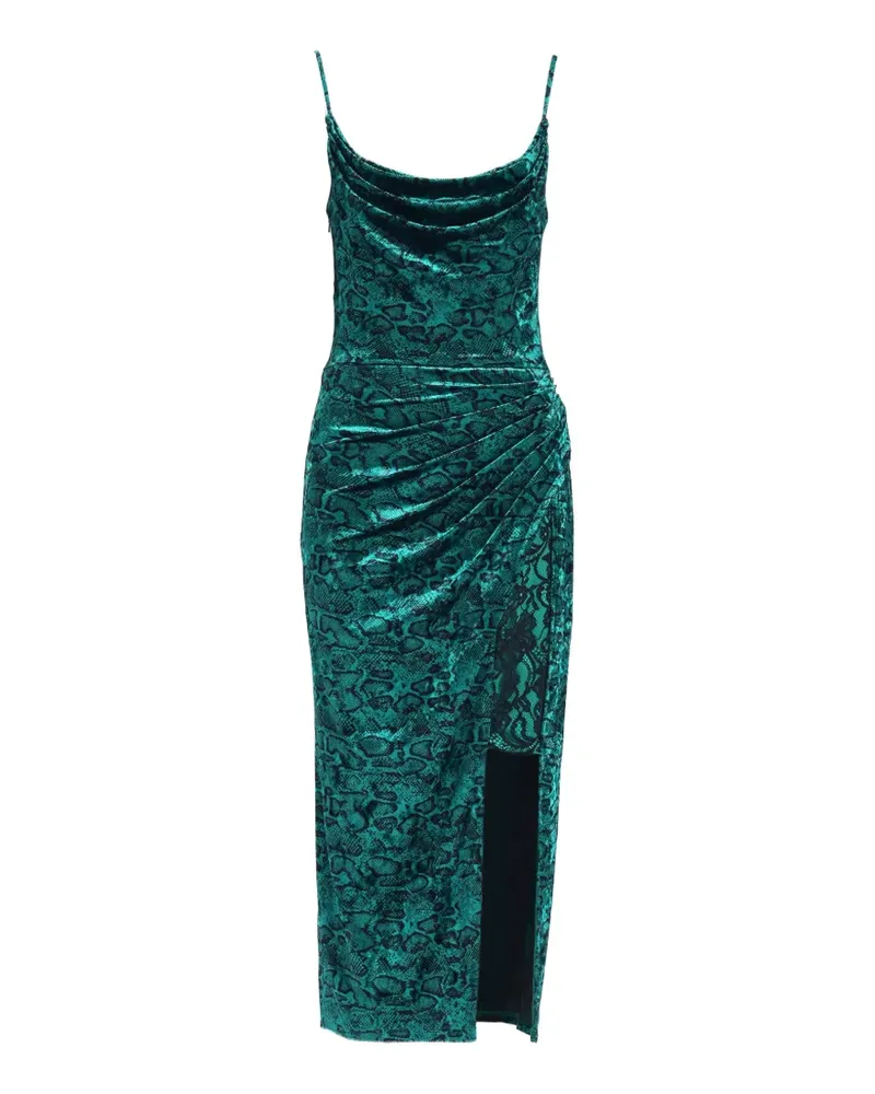 Tadashi Shoji Juneau snakeskin-pattern midi dress - Grün Grün