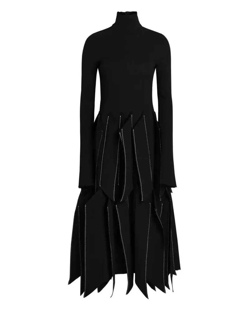 A.W.A.K.E. panel contrast midi dress - Schwarz Schwarz