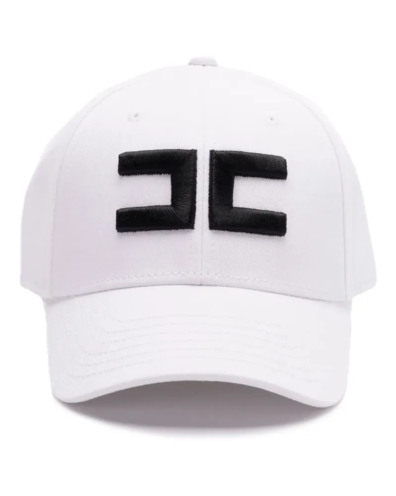 Elisabetta Franchi Baseballkappe mit Logo-Stickerei - Weiß Weiß