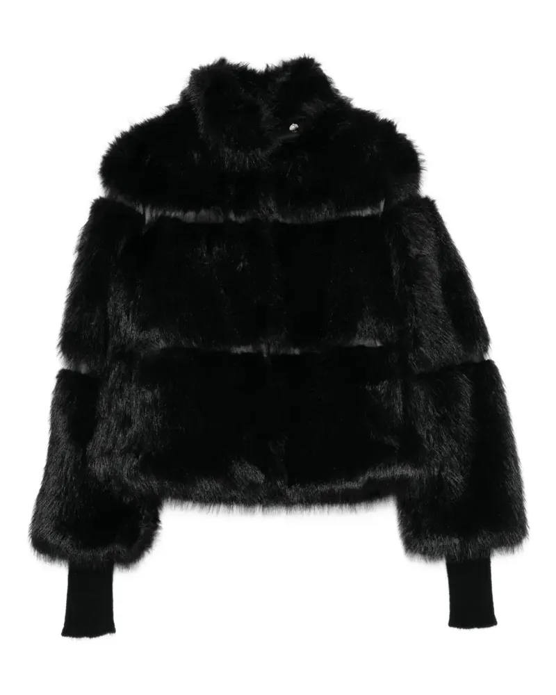 Patrizia Pepe Jacke aus Faux Fur - Schwarz Schwarz