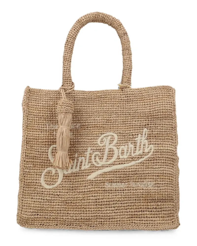 MC2 Saint Barth Gewebte Tote Bag mit Quasten - Nude Nude