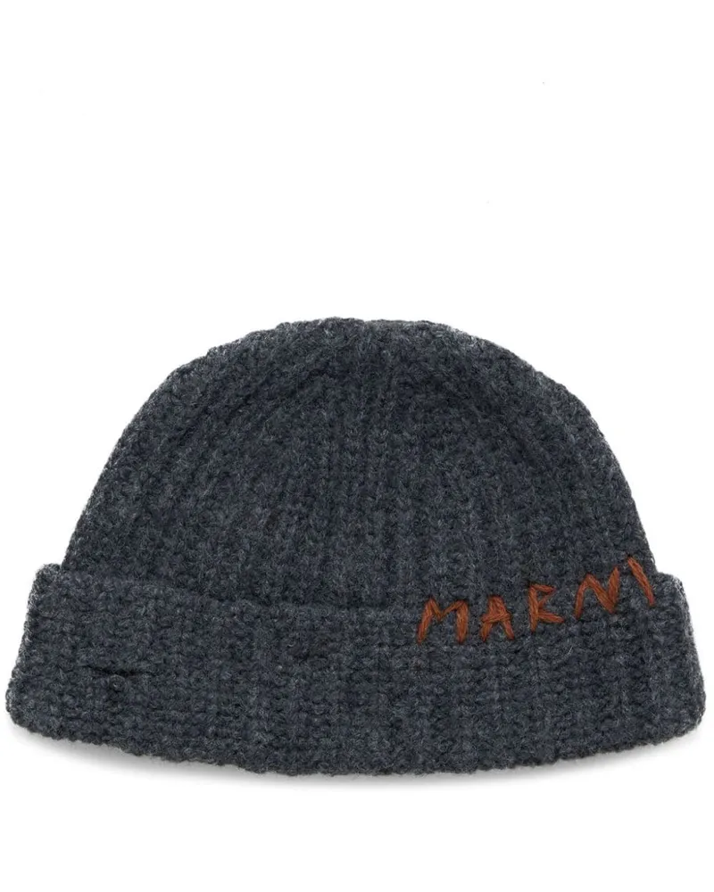 Marni Beanie mit Logo-Stickerei - Grau Grau