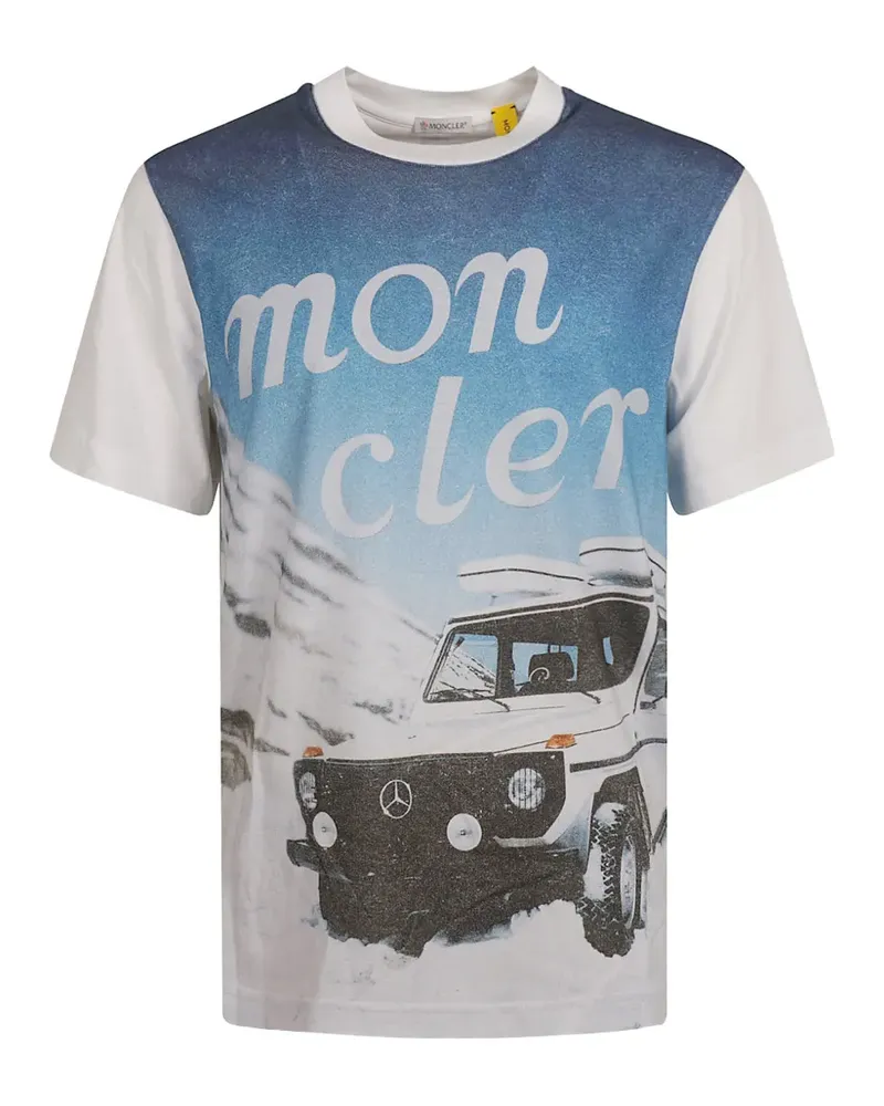 Moncler T-Shirt mit Print - Weiß Weiß