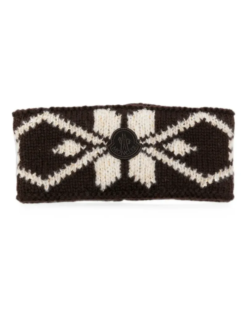 Moncler intarsia-knit sequin-embellished headband - Braun Braun