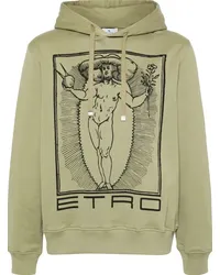 Etro Hoodie mit Logo-Print Grün