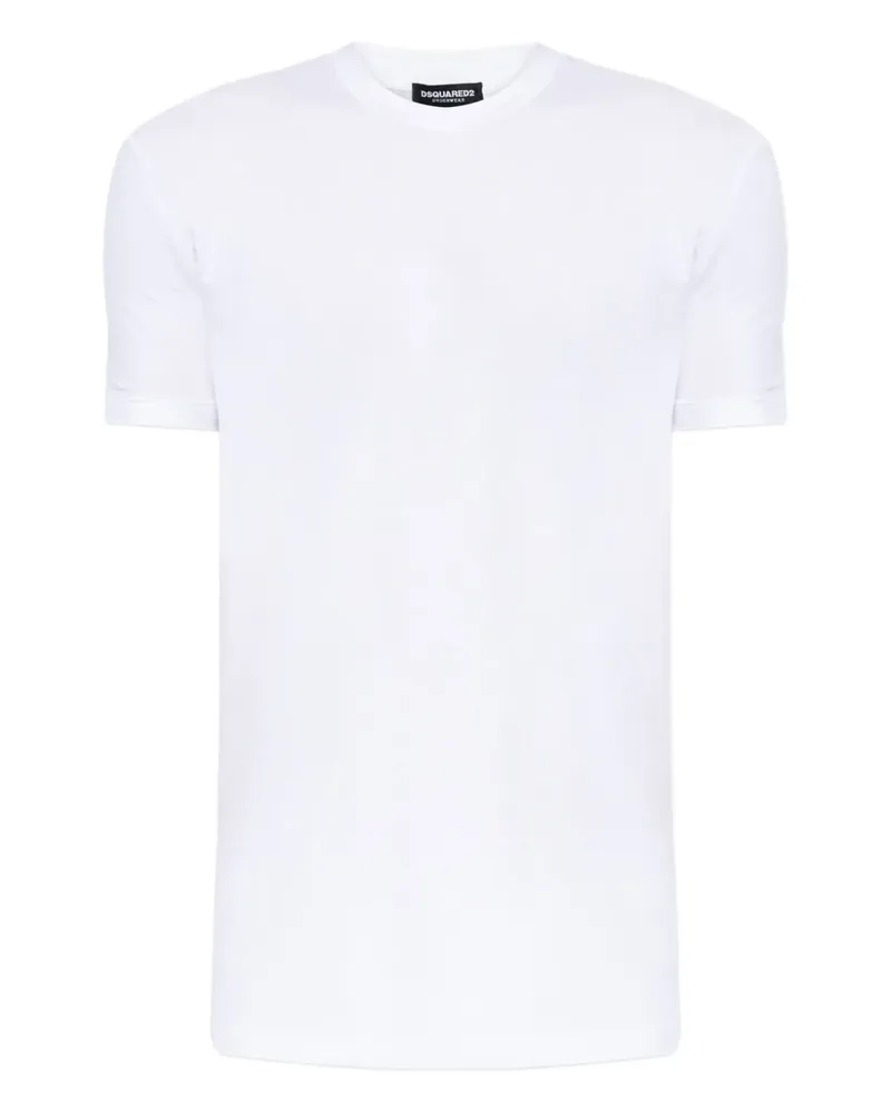 Dsquared2 T-Shirt mit Logo-Stickerei - Weiß Weiß