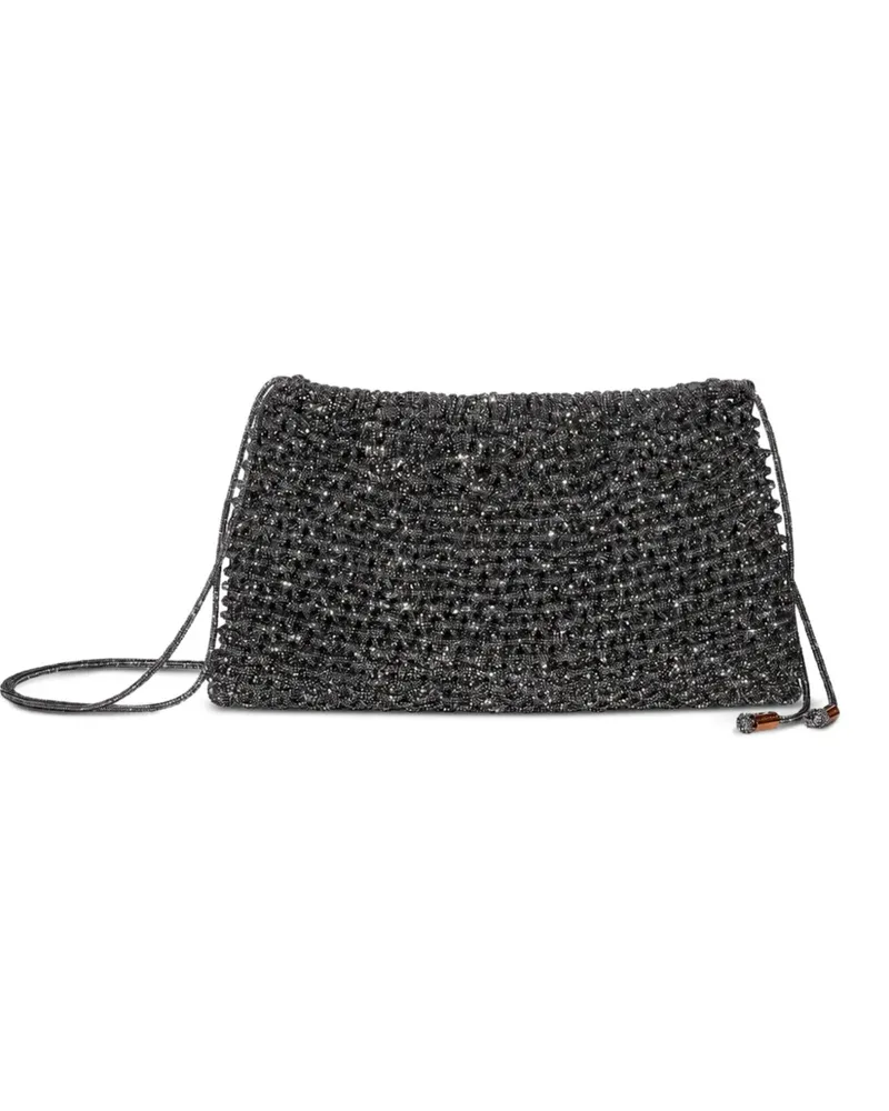 HIBOURAMA Penelope Tote Bag mit Kristallen - Schwarz Schwarz