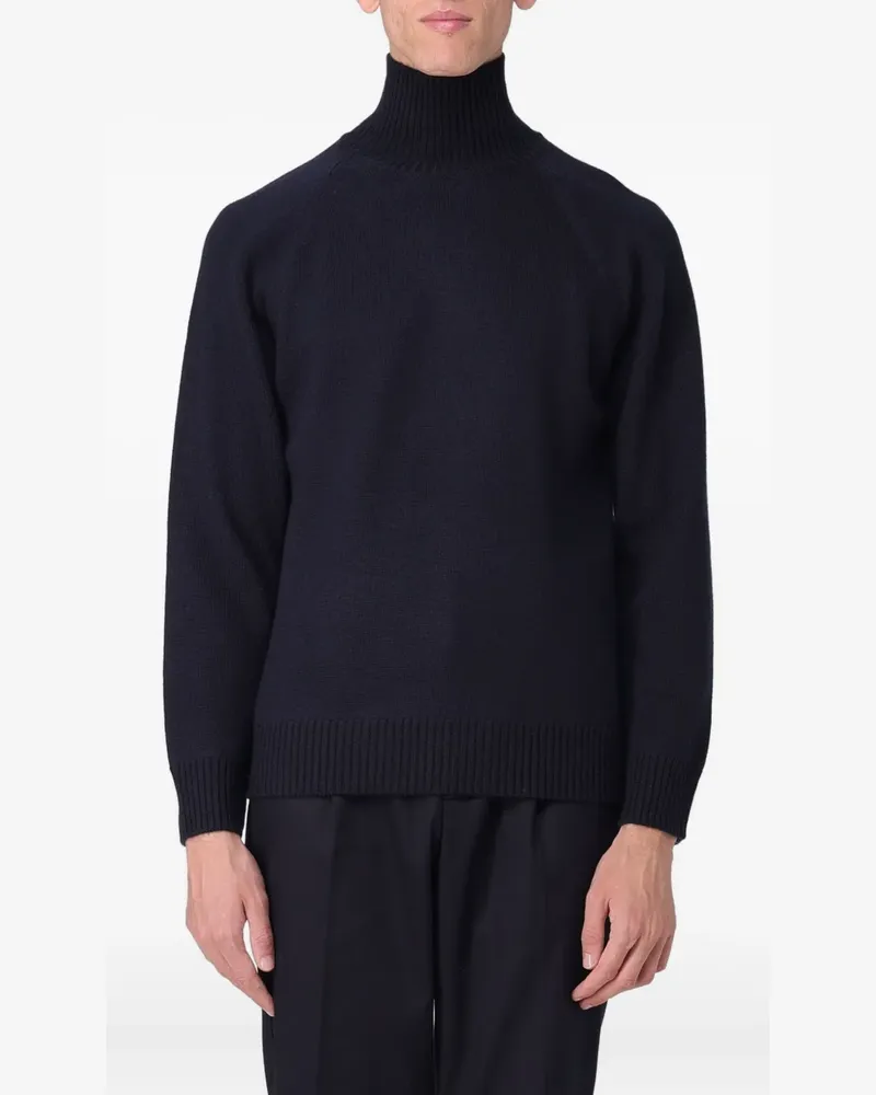 Paolo Pecora Milano turtleneck raglan-sleeve sweater - Blau Blau