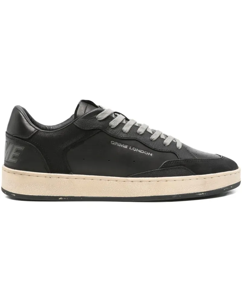 Crime Chelsea Court Sneakers mit Einsätzen - Schwarz Schwarz