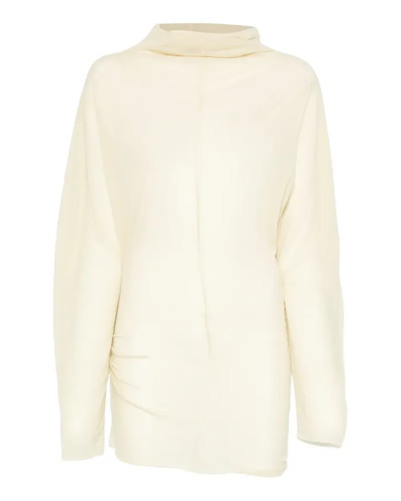 Soeur long-sleeve ruched top - Nude Nude