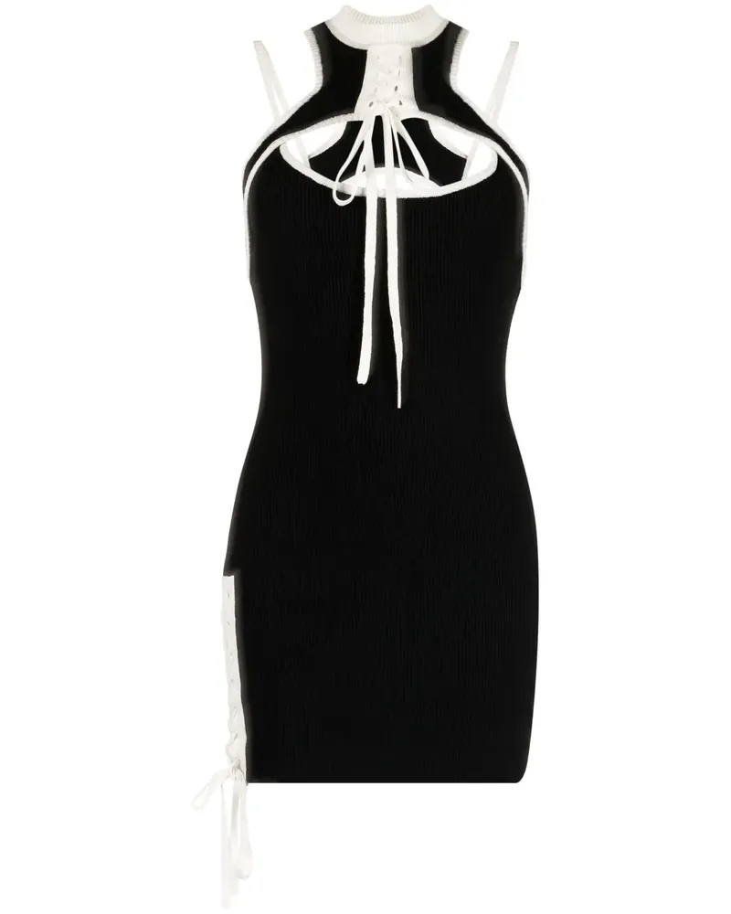 Monse Minikleid mit Schnürung - Schwarz Schwarz