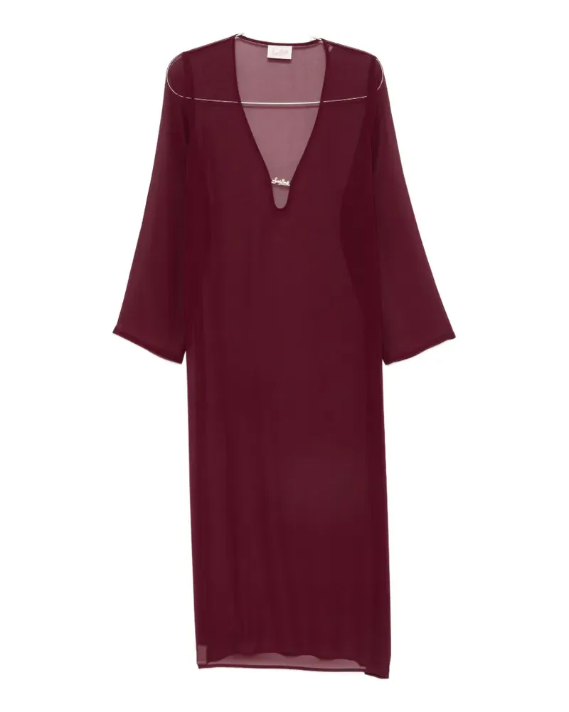MC2 Saint Barth plunging V-neck side-slit dress - Rot Rot
