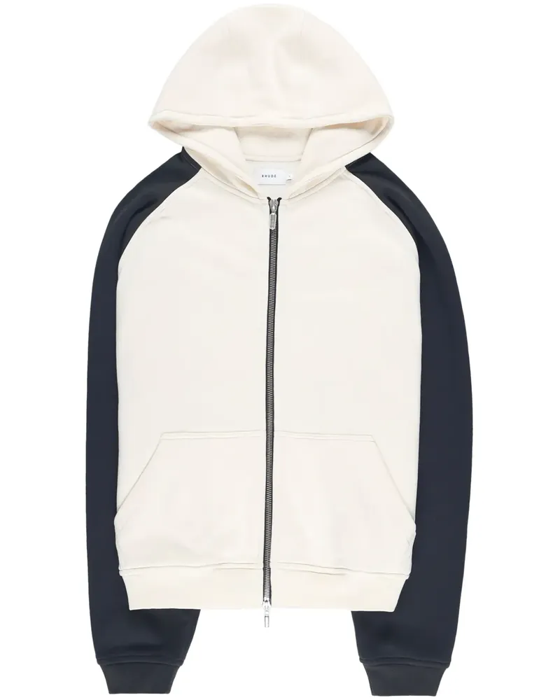 RHUDE Kapuzenjacke mit Kontrasteinsätzen - Schwarz Schwarz