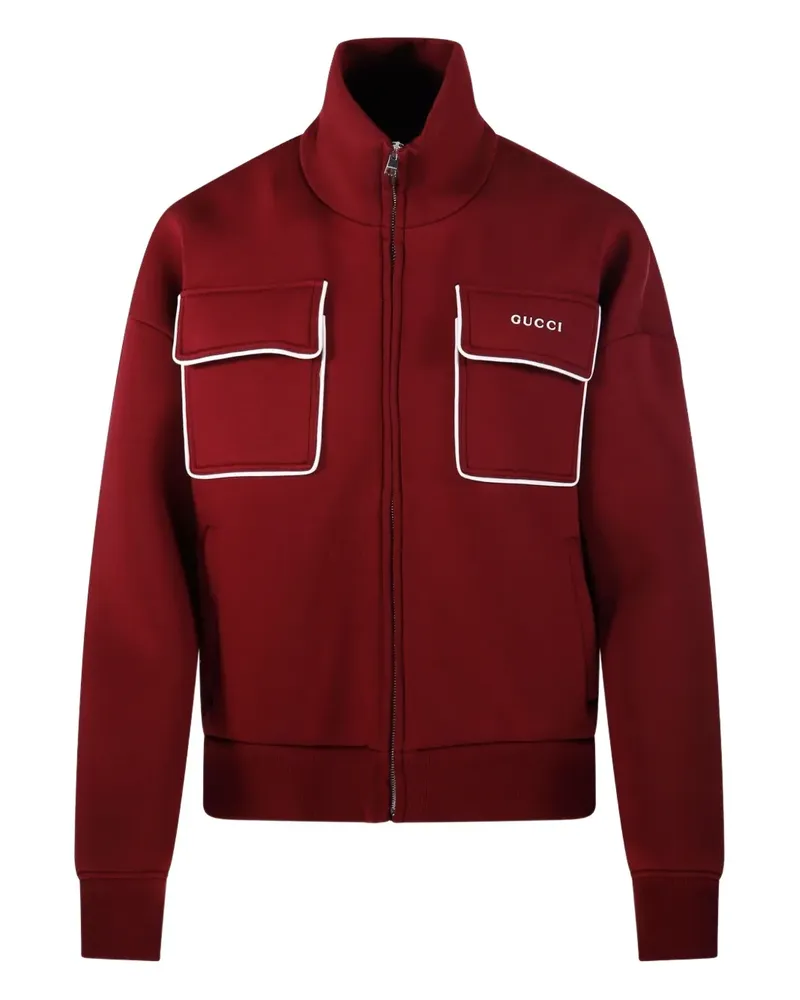 Gucci Kapuzenjacke mit aufgesetzten Taschen - Rot Rot