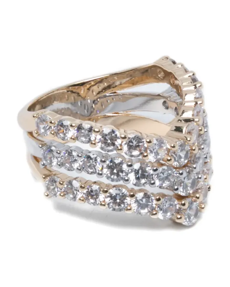 Maje zirconia ring - Gold Gold