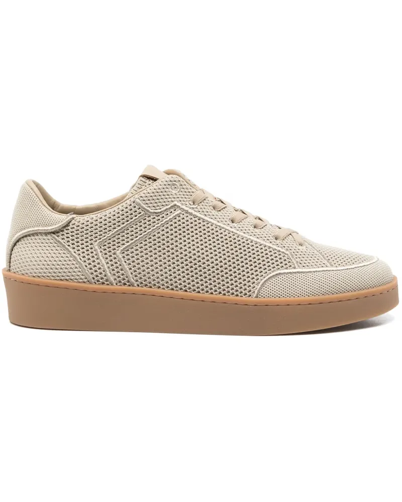 Canali Sneakers mit Netzeinsatz - Nude Nude