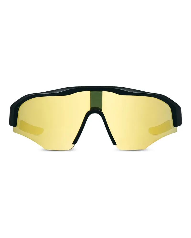 Gucci Sonnenbrille mit eckigem Gestell - Schwarz Schwarz