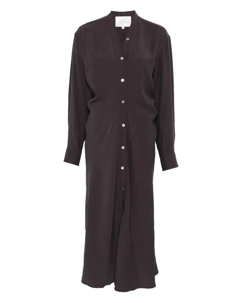 Studio Nicholson Fiore Midi-Hemdkleid - Braun Braun