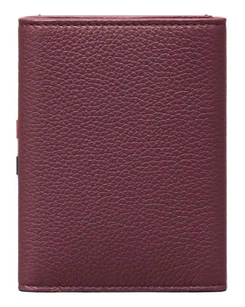 Thom Browne pebble-grain trifold wallet - Rot Rot
