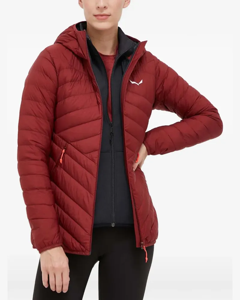 Salewa hooded quilted jacket - Rot Rot