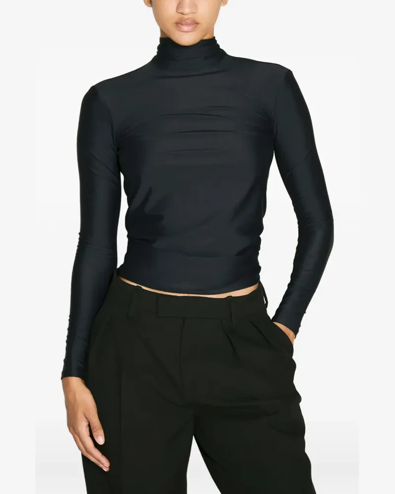 Balenciaga Langärmeliges Rollkragenoberteil - Schwarz Schwarz