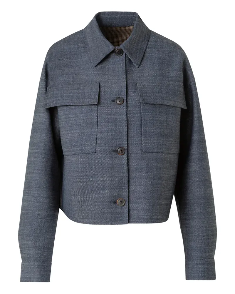 Akris Jacke mit Taschen - Blau Blau