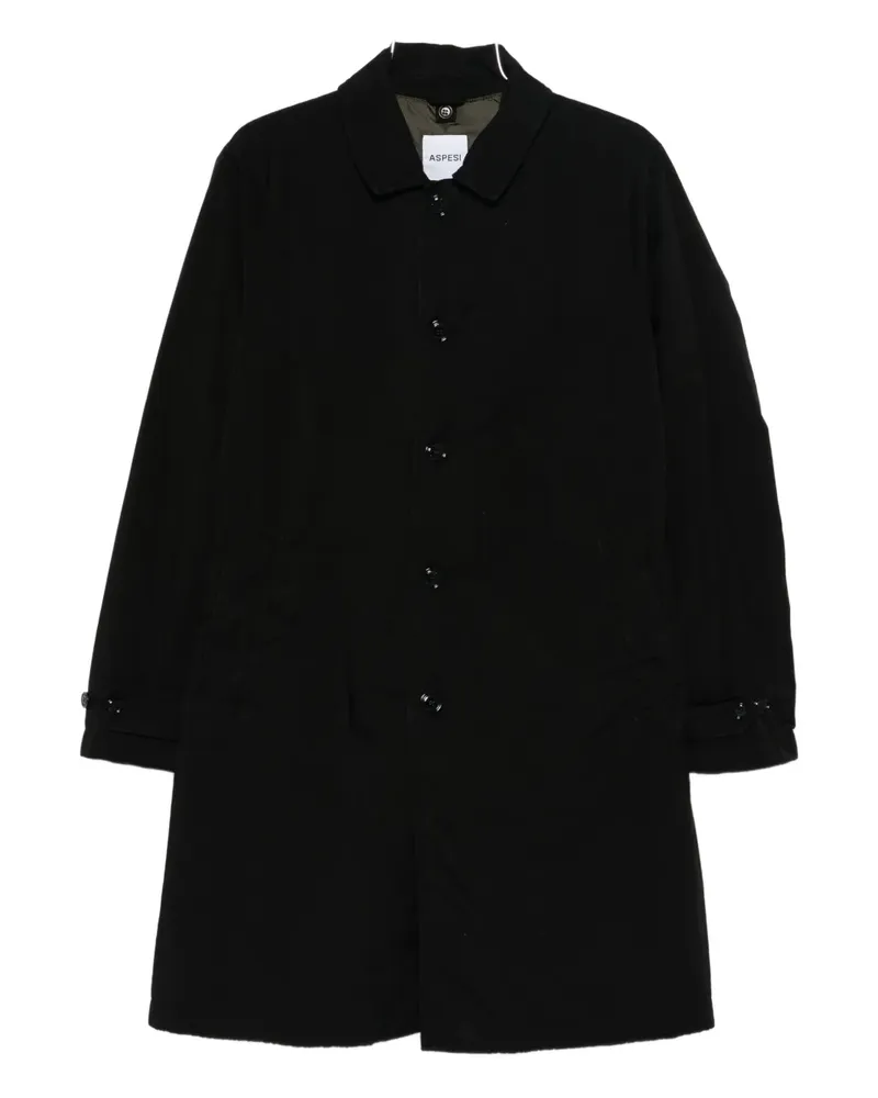 ASPESI spread-collar single-breasted coat - Schwarz Schwarz