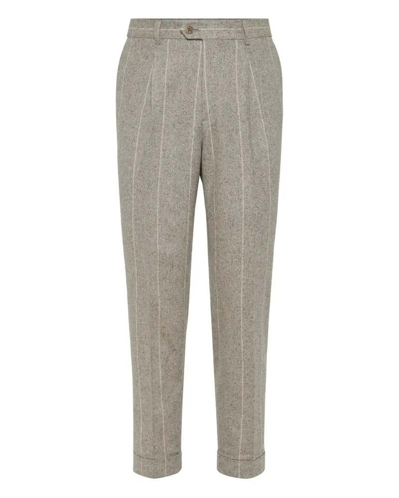 Brunello Cucinelli Gestreifte Hose - Nude Nude