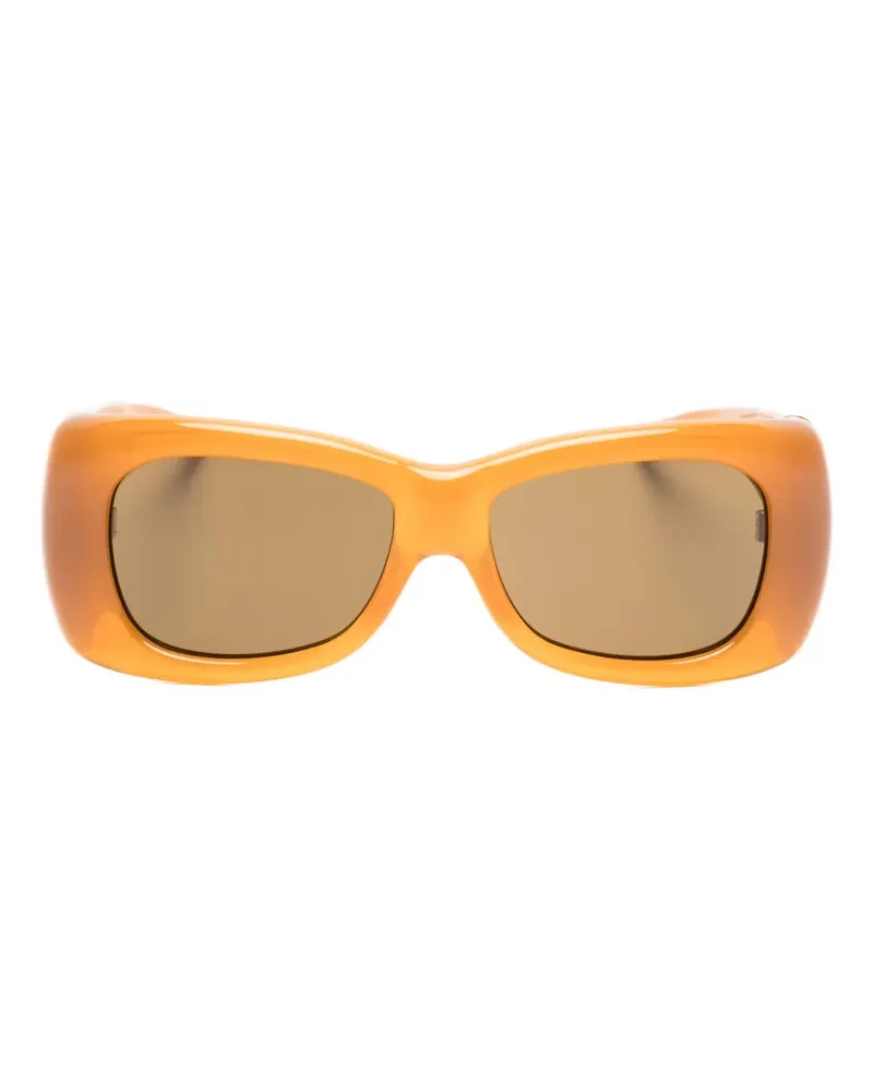 Saint Laurent Howl rectangle-frame sunglasses - Orange Orange