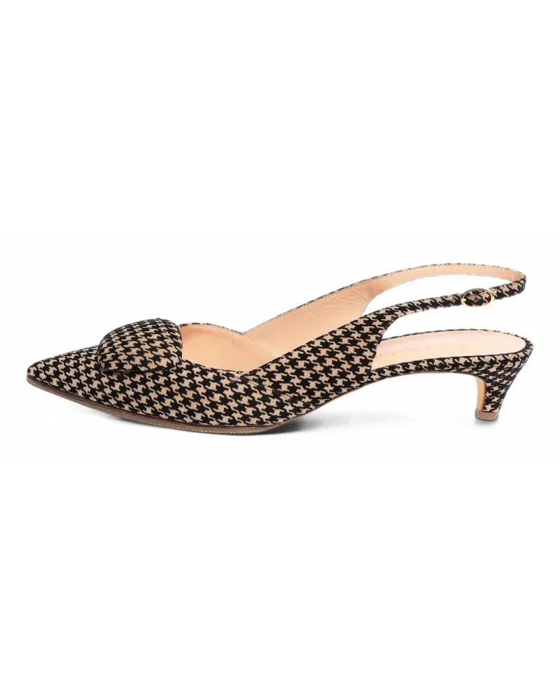 Rupert Sanderson houndstooth slingback pumps - Schwarz Schwarz