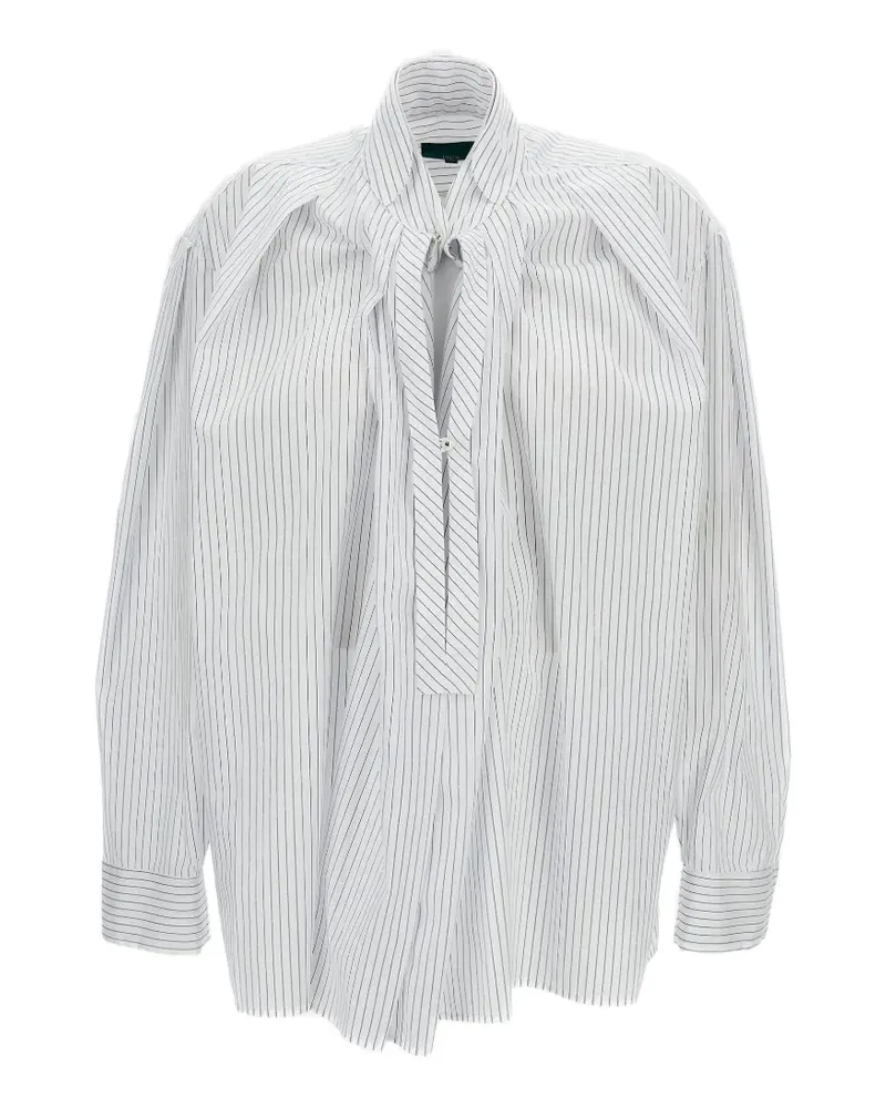 Jejia Gestreiftes Hemd mit V-Ausschnitt - Weiß Weiß