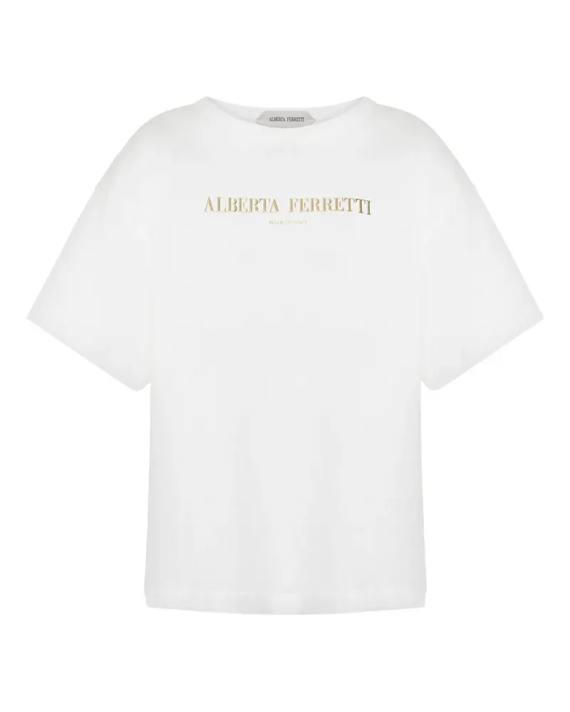 Alberta Ferretti Klassisches T-Shirt - Weiß Weiß