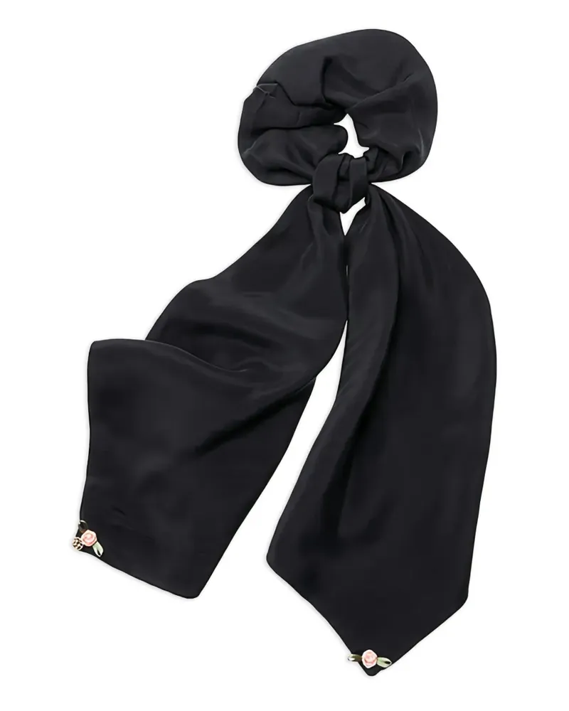 Maison Michel Birdy Haarschmuck mit Blumenapplikation - Schwarz Schwarz