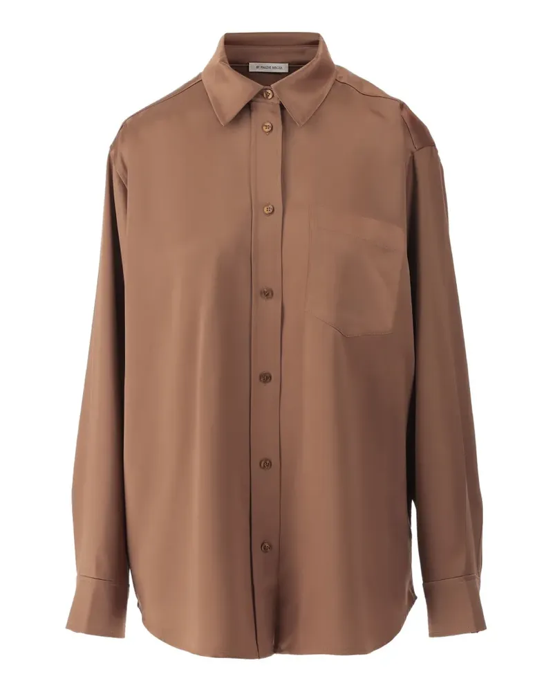 By Malene Birger Audrey satin shirt - Braun Braun