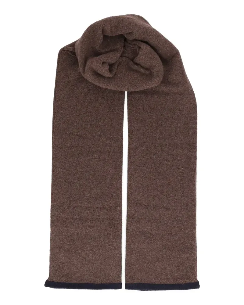 Fedeli contrast-trim cashmere scarf - Braun Braun