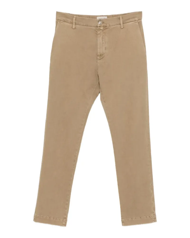 Jacob Cohën Gerade Hose mit Logo-Patch - Nude Nude