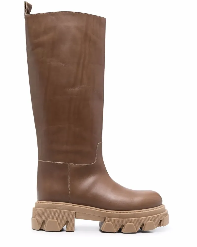 P.A.R.O.S.H. Stiefel aus Leder - Braun Braun