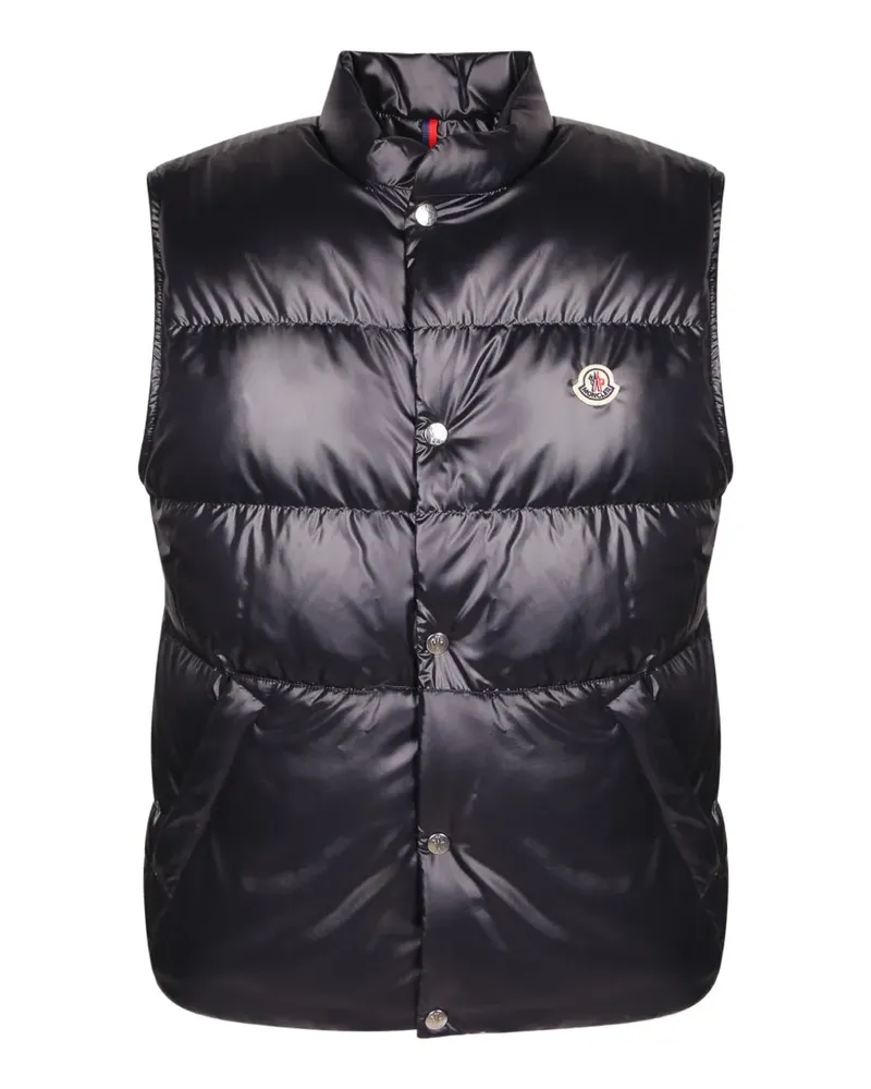 Moncler logo-applique quilted gilet - Schwarz Schwarz