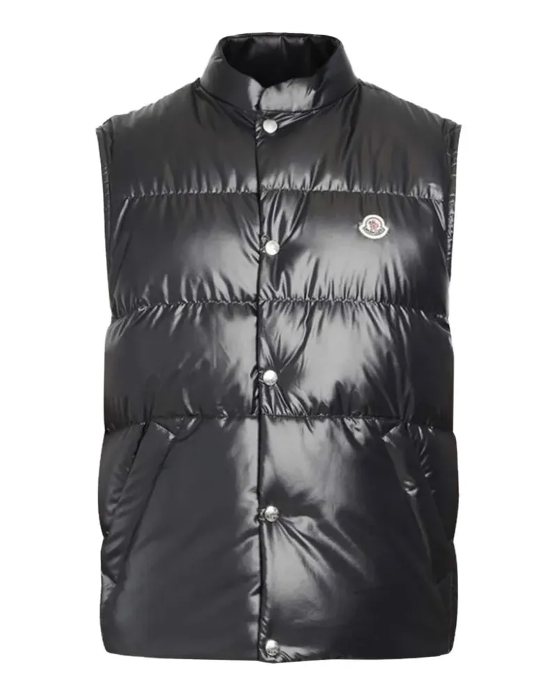Moncler logo-applique quilted gilet - Schwarz Schwarz