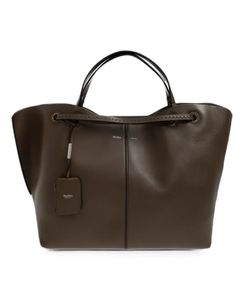 Max Mara Double nappa leather tote bag - Braun Braun