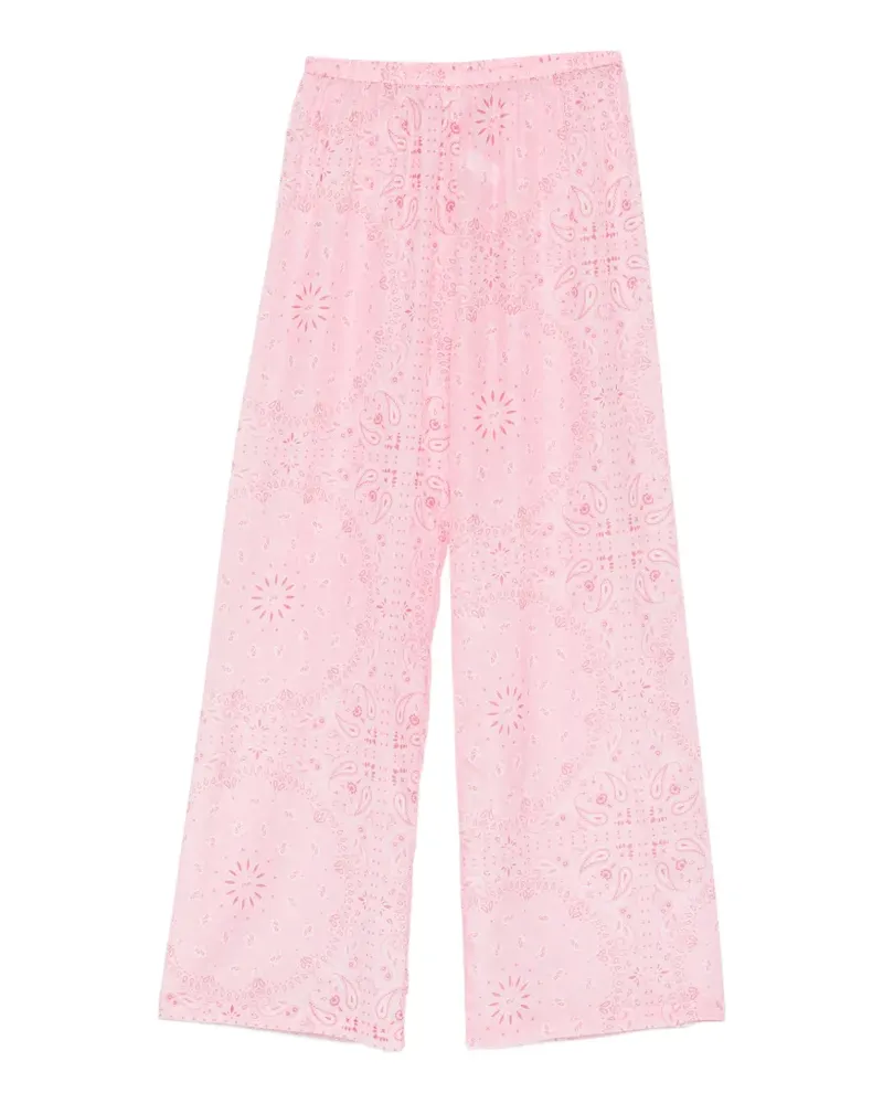 MC2 Saint Barth Amalia bandana-print cotton trousers - Rosa Rosa